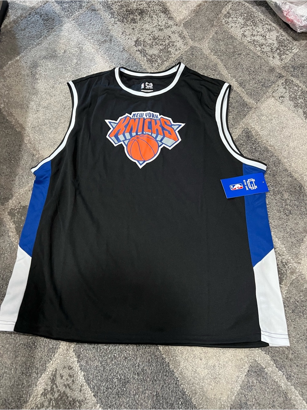 NBA New York Knicks basketball jersey Black Ultra Game tank top